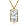 New creative men's bark disorderly grain king brand pendant custom cross-border hot fashion trend titanium steel fashionable men's necklace
